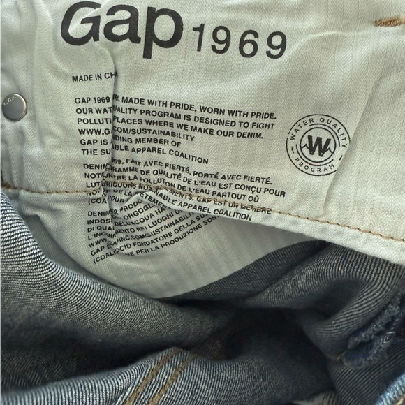 New Gap Low Strech Real Straigth Womens Blue Jeans Size 33 - Picture 6 of 8